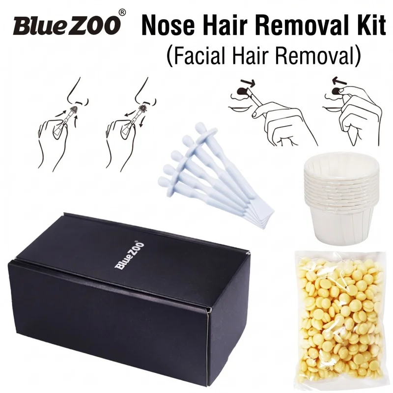 Wax Bean Portable Painless Nose Wax Kit For Men & Women Nose Hair Removal Wax Set Paper-Free Nose Hair Wax Beans Cleaning Wax Ki