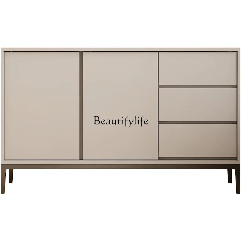 

*Against the wall modern simple light luxury porch side cabinet storage French cream wind storage cabinet