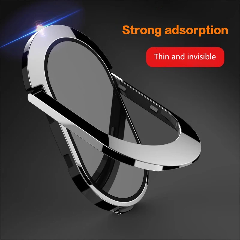 360 Degree Rotating Magnetic Mobile Phone Bracket Desktop Elliptical Phone Back Sticker Pad Finger Ring Mobile Phone Stand