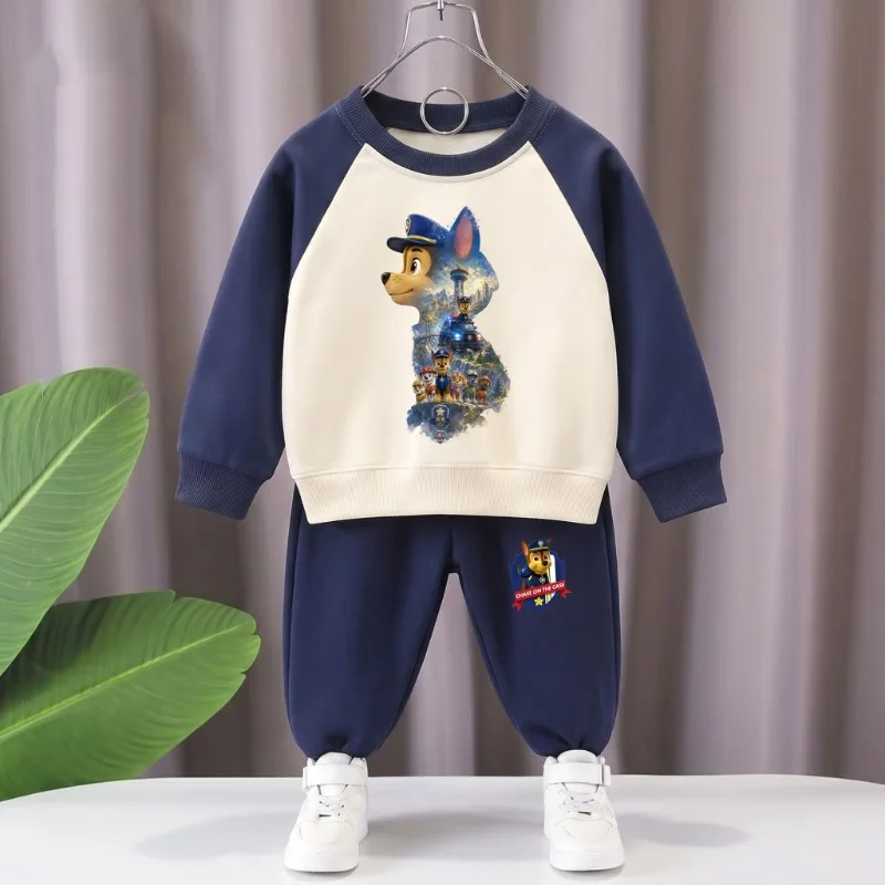 2026 Herbst Neue Kinder-Freizeit-Sweatshirt-Sets Jungen Hoodies und Lange Hosen Zweiteiliger Anzug Kinder Mode-Trainingsanzug Sportkleidung – Detail 5