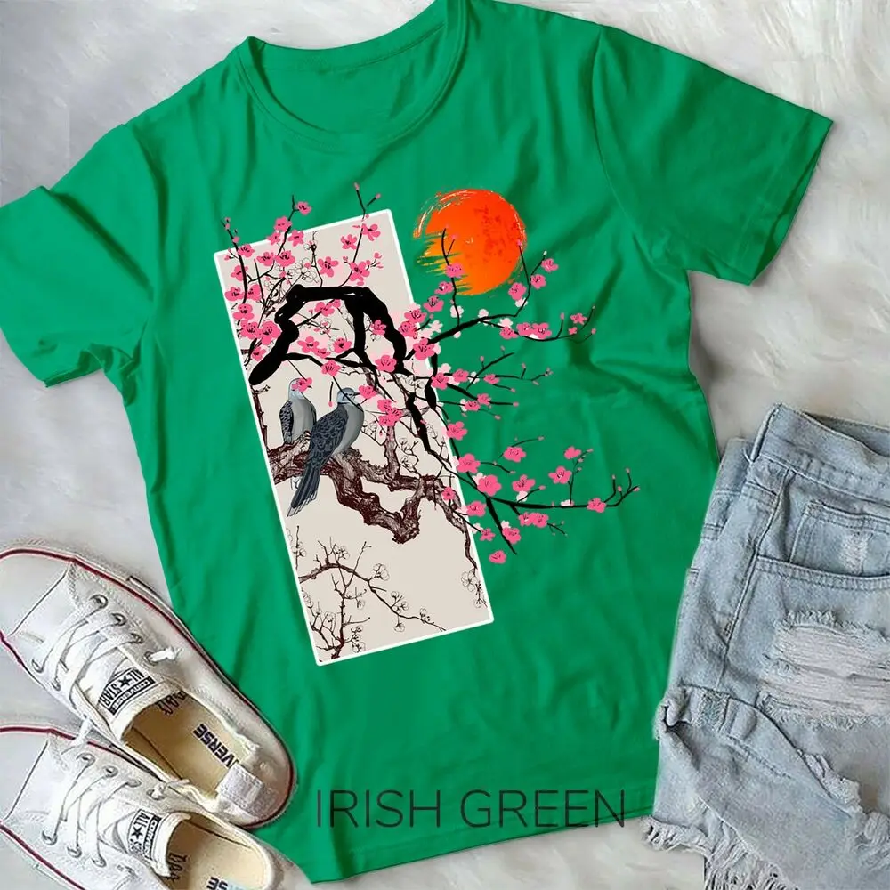 Vintage Sakura Blossom Japanese Cherry Scenery Gift Tee Unisex Form T-shirt