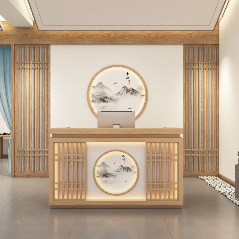 

Vintage Small Reception Desks Luxury Hotels Commericial Reception Desks Restaurant Classic Comptoir Magasin Furniture Office