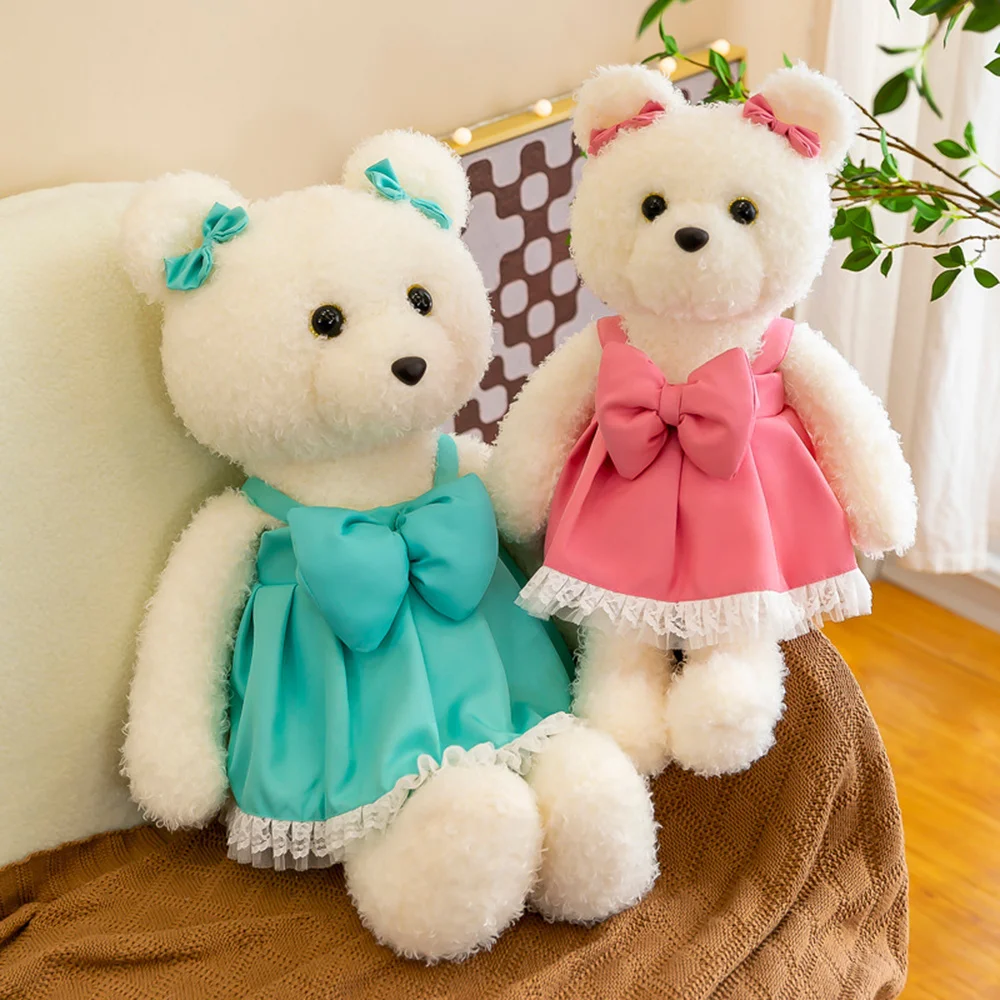 Lindo oso de dibujos animados de peluche de juguete súper suave animales de peluche almohada para niños