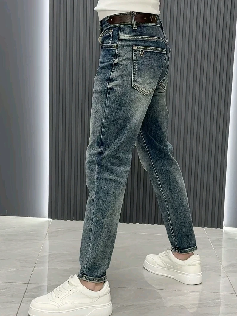 

High Quali Faionable Men's Jeans Spring Autumn New Arrival Premium Feel Lightweight Versatile Sli Slim Fit Straight Leg