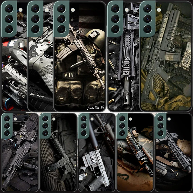 The Military Weapon Phone Case For Samsung S8 Galaxy Note 20 Ultra 10 Lite 9 8 M12 M21 M30S M31 M32 M51 M52 J8 J6 J4 Plus A90 Co