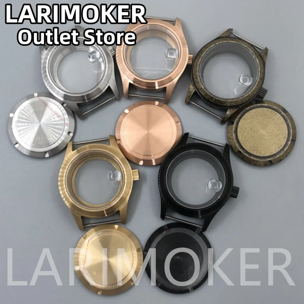 

LARIMOKER 36/39 мм серебристый, золотой, черный бронзовый корпус для часов с сапфировым стеклом, увеличительное стекло HH35 PT5000 Miyota9015 Rhonda515