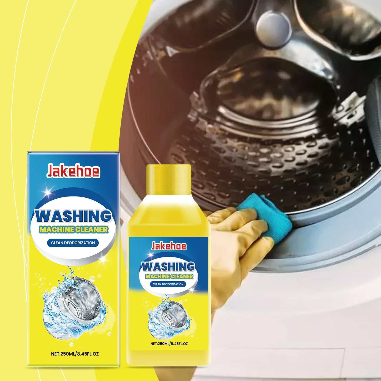 

Multi-Functional Washing Machine Cleaner - 250ml Descale, Deodorize & Maintain, Remove Daily Residues, Suitable for All Washers