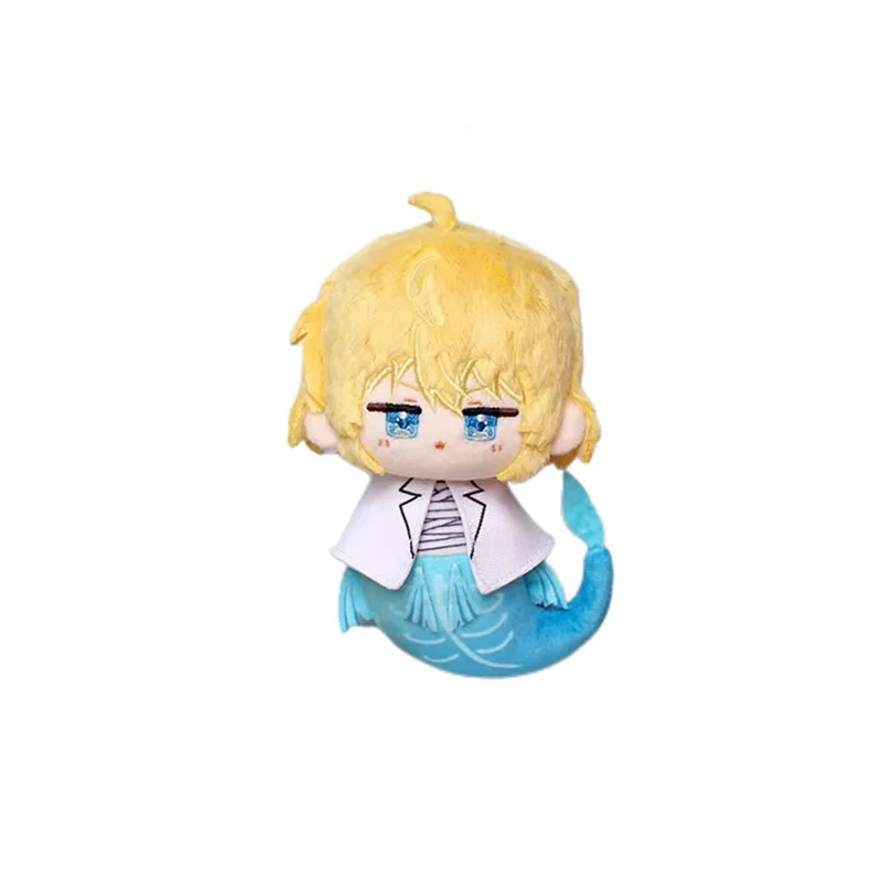 12cm Anime The Falling Merman Siren Bai ChuNian Kawaii Cosplay Soft Cotton Dango Doll Keychain Cartoon Mini Toy Figure Fans Gift