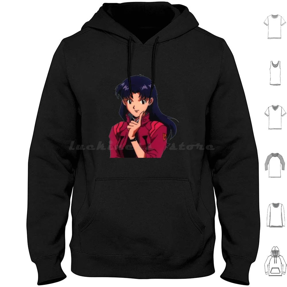 Misato Katsuragi | Cool Anime Peeker Hoodies Long Sleeve Misato Katsuragi Anime Eva Shinji Shinji Ikari Nge