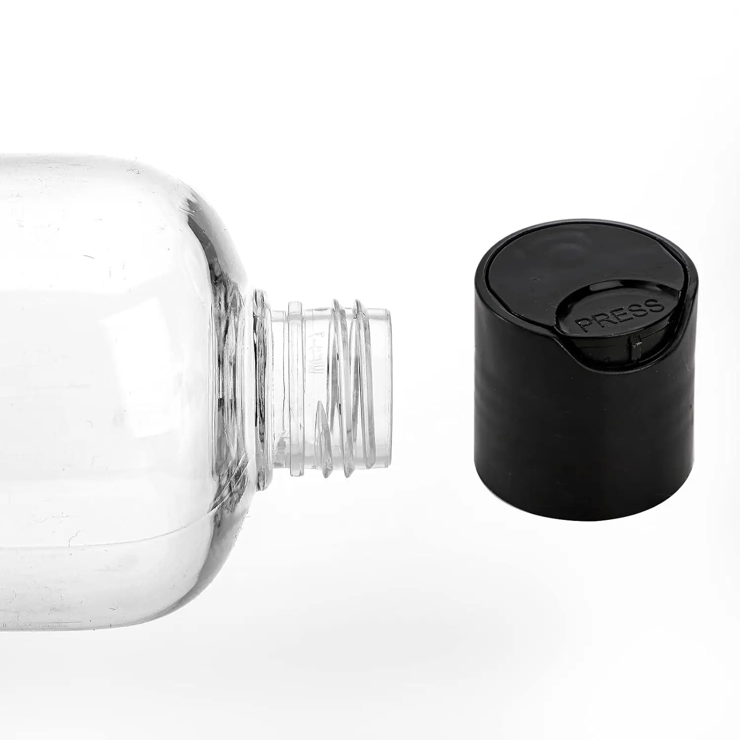 20 Stück 30/50/60/100ml Klare Plastik-Leerflaschen mit Klappverschlüssen, Nachfüllbare Reisebehälter für Shampoo und Lotion – Detail 4
