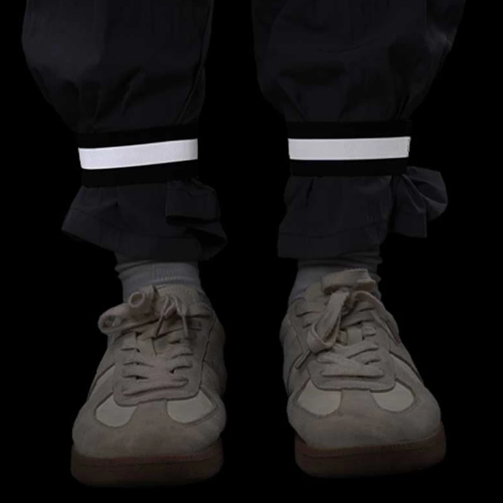 Bicycle Ankle Leg Straps High Visibility Reflective Trousers Bands Reflective Wrist Ankle Bind Bands for Outdoor Sports Jogging