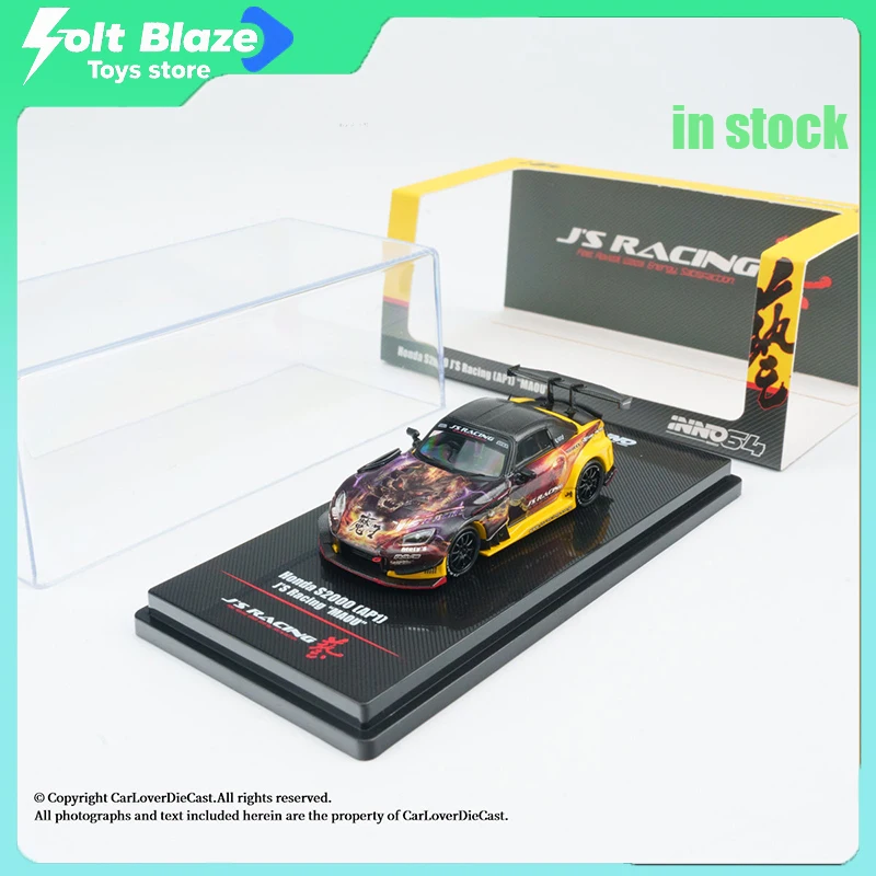 

INNO 1/64 Honda S2000 JS AP1 Maoh: Коллекционная модель автомобиля из литого металла, имитационная модель для демонстрации в коллекции, подарок на день рождения для мальчика