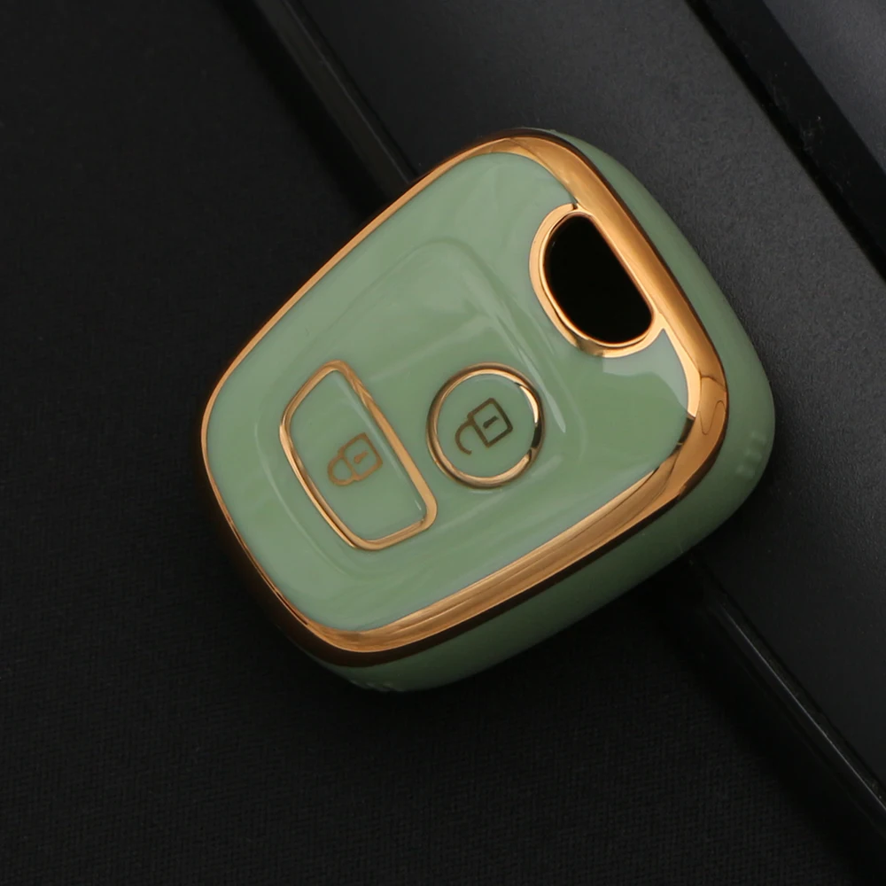 TPU Car 2Button Key Cover Case for Peugeot 106 107 206 207 307 for Citroen C1 C2 C3 C4 XSARA PICASSO for Toyota AYGO Protector