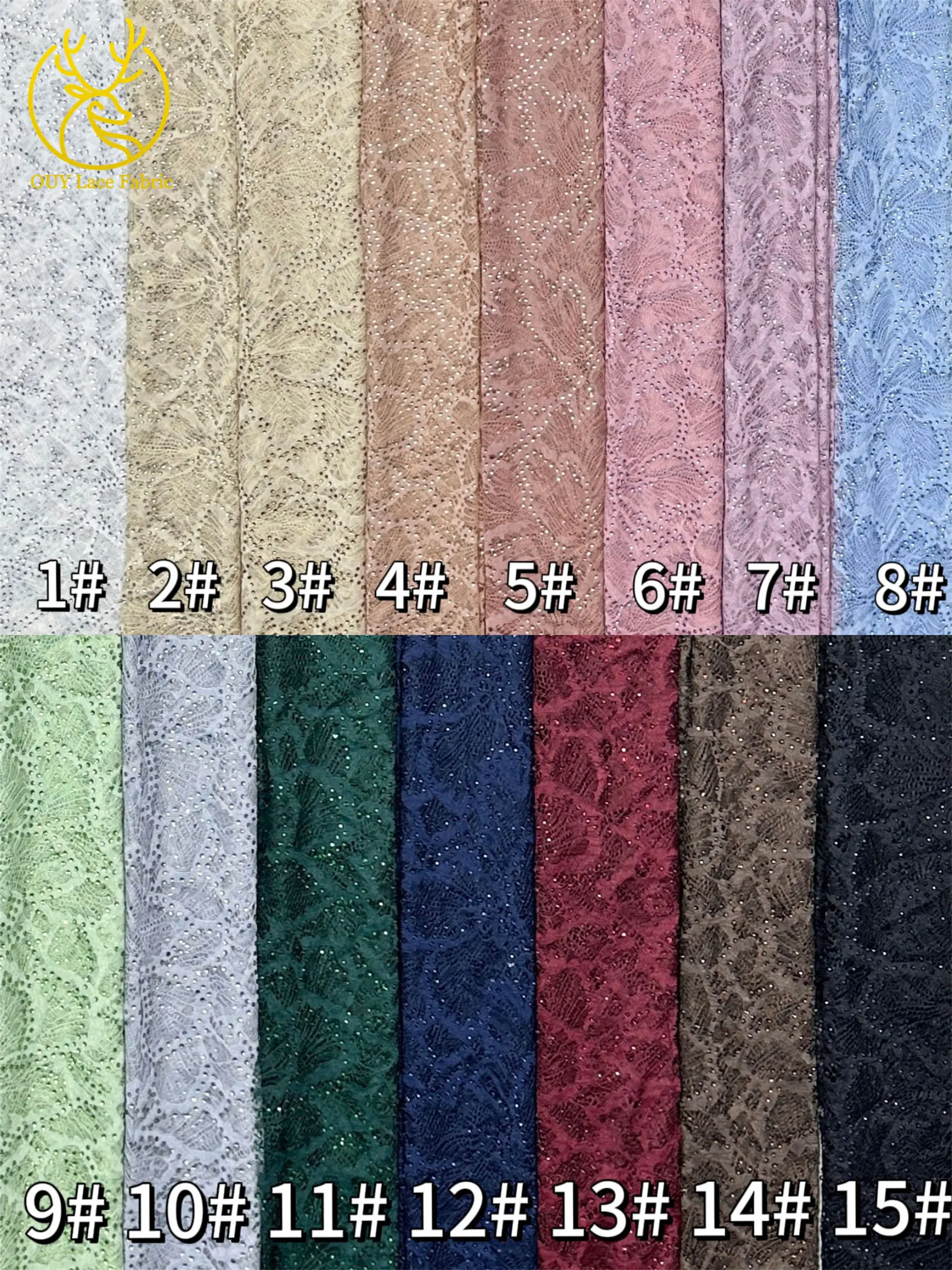 Nigerianischer Glasdiamant-Tüll-Spitzenstoff, französische Pailletten-Spitze, afrikanischer Spitzenstoff für Partykleid, Hochzeitskleid, 5 Yards – Detail 25