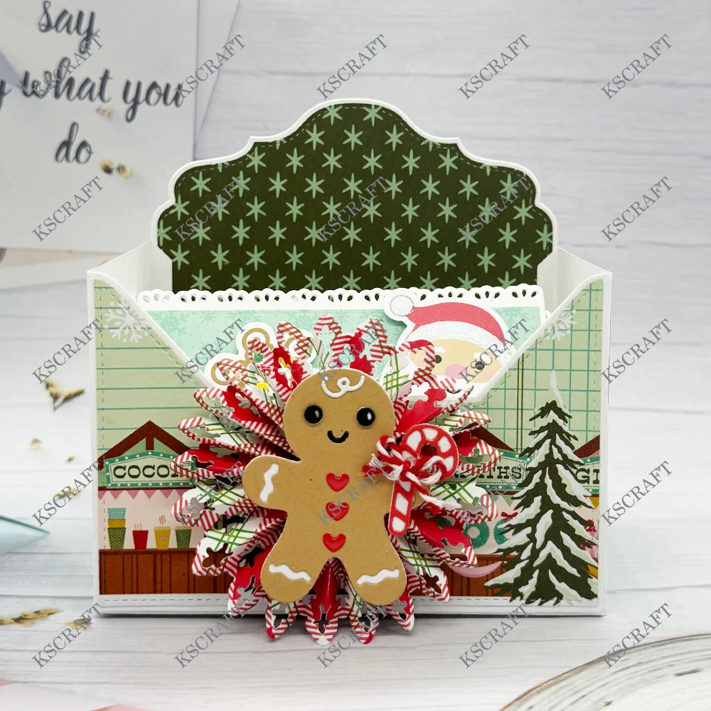 KSCRAFT Recipe Box with Stamp Cutting Dies Stencils for DIY Scrapbooking Decorative Embossing DIY Paper Cards