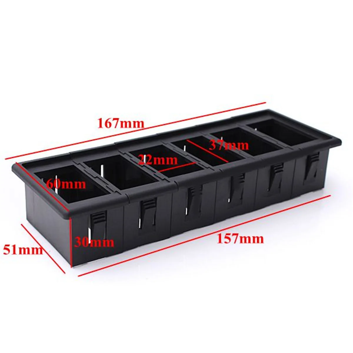 Auto Rocker Switch Boat Panel Parts Housing Interior Patrol Plastic 6 Gang Accessories Holder Useful Practical