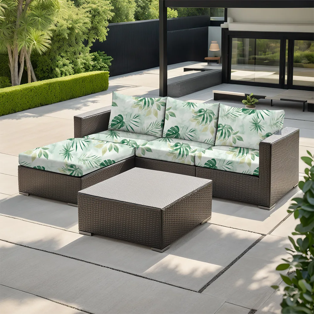 

Floral Stretch Seat Cover for Outdoor Seating Polyester Fabric Construction Resistant to Weather Elements for Patio Use