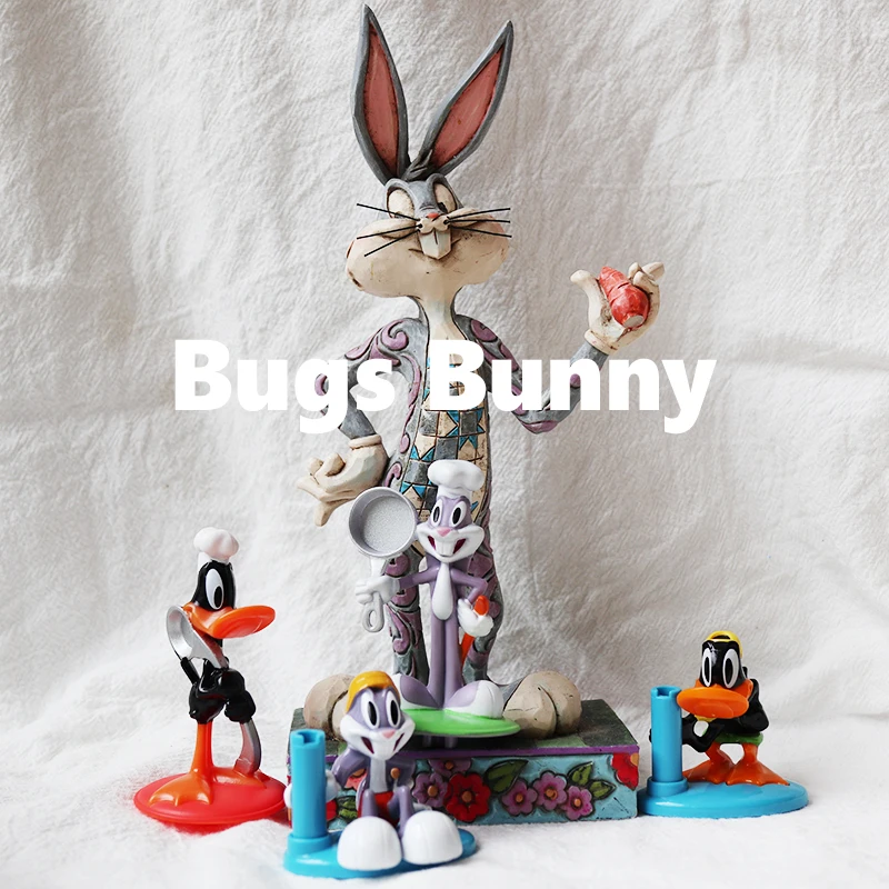 kuromi Disney Bugs Bunny Daffy Duck Anime figurine model ornaments Desktop decoration Children gift Collectible toys In stock