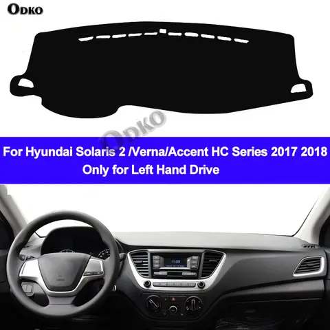 Auto Innerlijke Dashmat Dash Mat Dashboard Cover Pad Zonnescherm Dash Board Cover Tapijt Voor Hyundai Solaris 2 Accent Verna 2017 2018