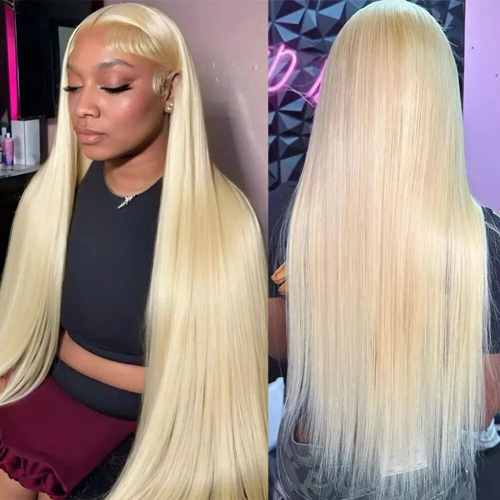 613 13x6 hd Lace Frontal Wig Straight Lace Front Wig Human Hair 180% Density Blonde 613 13x4 Lace Front Wigs 613 Human Hair Wigs