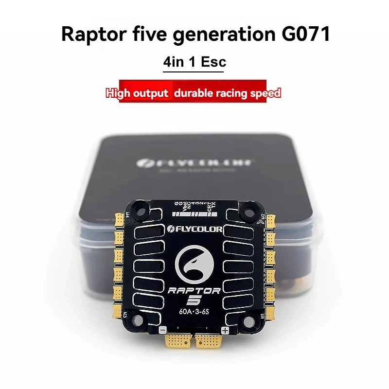 

FPV Drone 60A 4-in-1 ESC: Flyduino Raptor 5 32Bit 4in1 Electronic Speed Controller Compatible with Flight Controllers