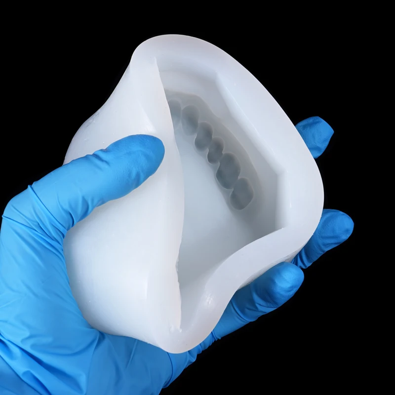 

2pcs/set Dental Standard Silicone Plaster Model Mold Complete Cavity Block Mould Base Full Teeth Dentistry Lab Materials Tools