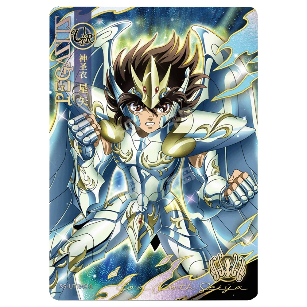 Carte à collectionner Anime Saint Seiya, estampage en feuille de Bergame, Kayou, Utr Shiryu, Hyoga, Dohko, Thanatos, Xing Shi, Shiryu Boy, cadeaux de vacances