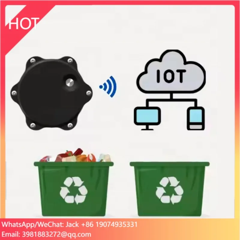 

Dingtek DF703 Умный беспроводной датчик уровня мусорного бака, совместимый с IoT, ультразвуковой датчик расстояния/уровня