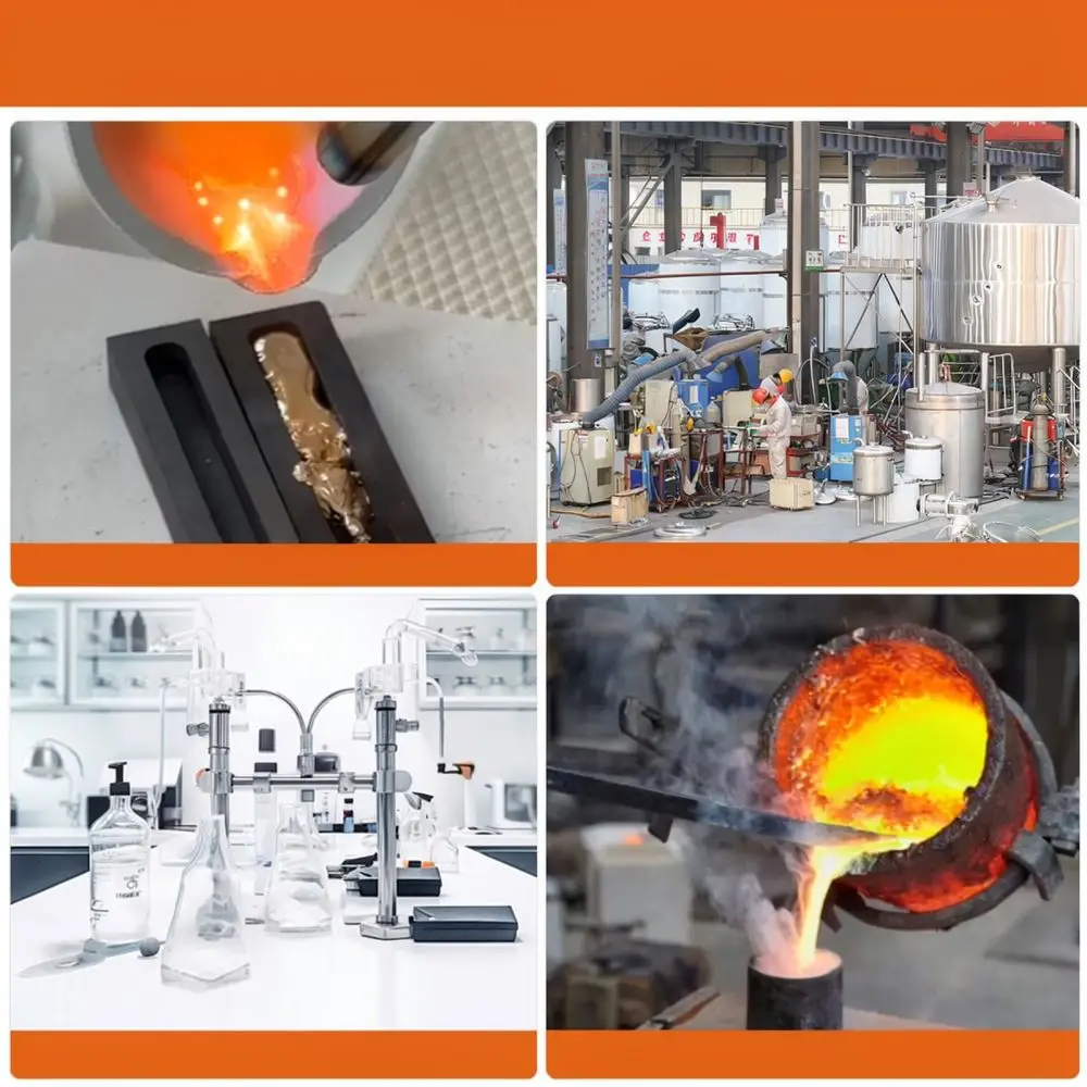 Industrial Graphite Crucible For Metal Melting Furnace Thermal Resistant Smelting Container Laboratory Casting Pot Tool