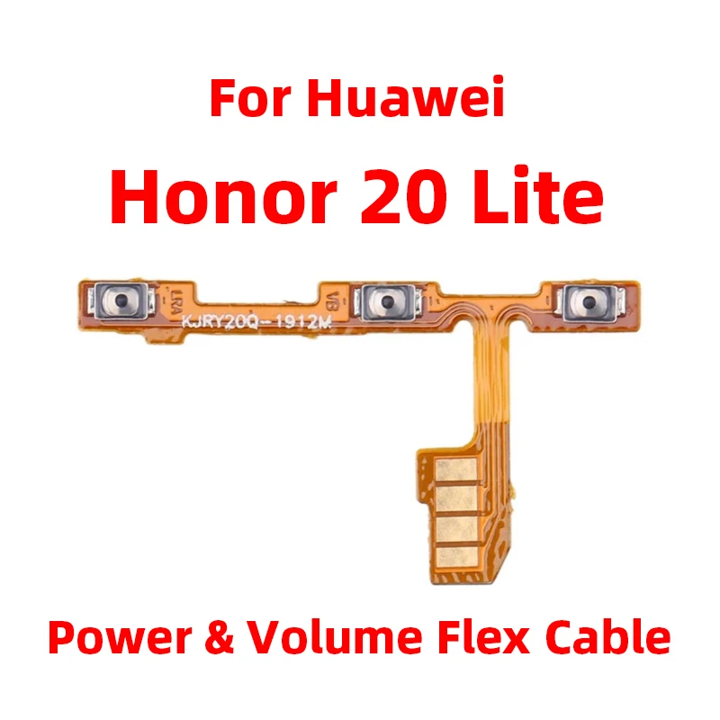 For Huawei Honor 20 Lite Power ON OFF Volume Camera Key Button Switch Flex Cable Replacement