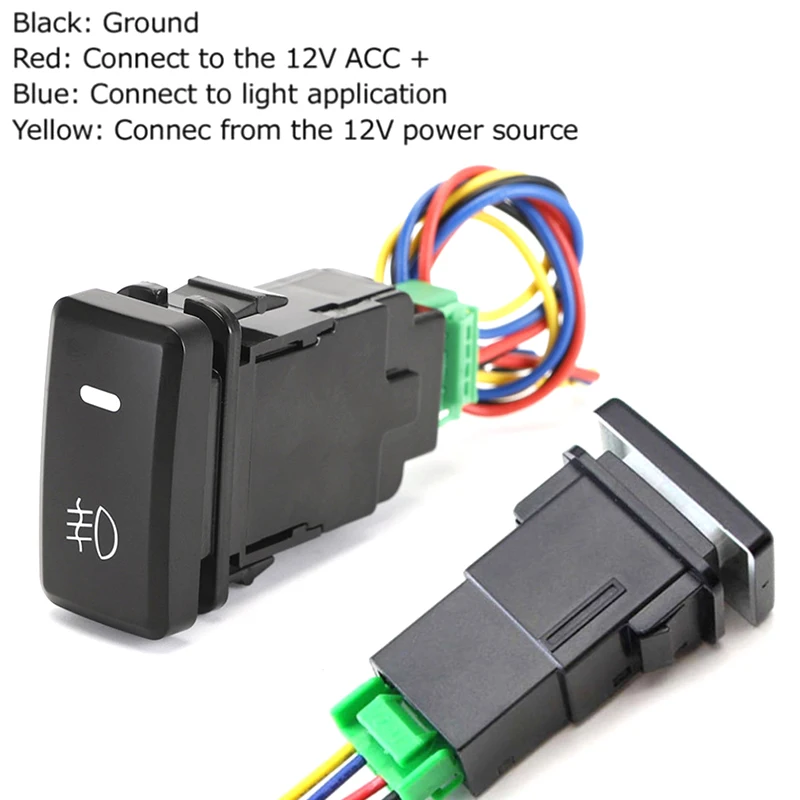

Автомобильные противотуманные фары 5-контактный светодиодный кнопочный переключатель включения-выключения с проводом для Honda Civic Автомобильный кнопочный переключатель Ремонт Замена автомобильного аксессуара
