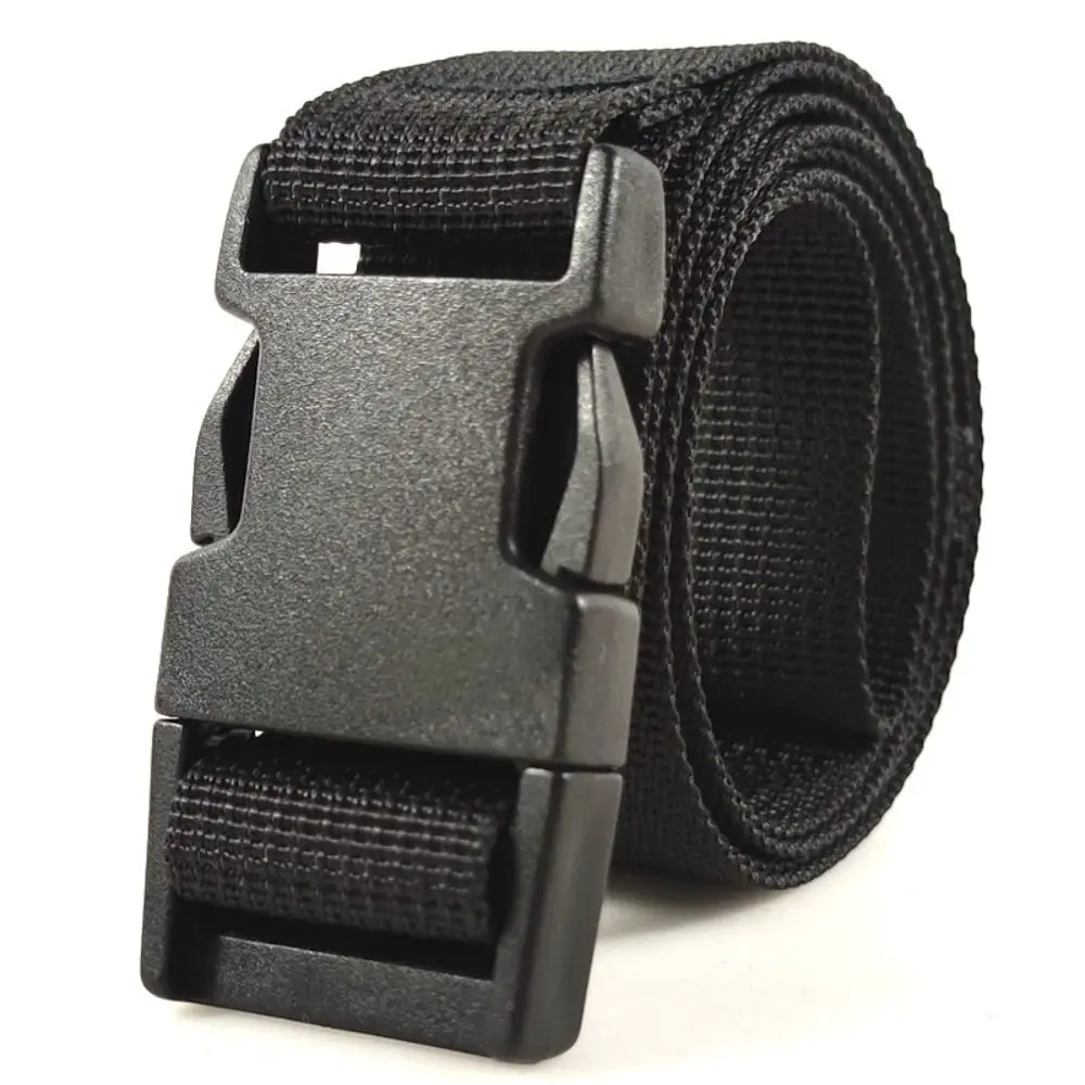 Mode Quick Release Nylon Geflochtene Gürtel Einstellbar Luxus Marke Design Kunststoff Verschluss Taille Gürtel Casual Freizeit Leinwand Strap