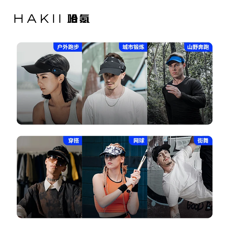 Hakii Mixv Bluetooth Wireless Headphone Noise Reduction Custom Waterproof Earphone Lightweight  Hat Sports Bluetooth Earphones