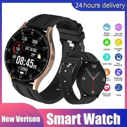 LAXASFIT 2024 Smart Watch Pedometer Multiple Sports Modes Message Alert Bluetooth Voice Call HD Color Screen Round Smart Watch