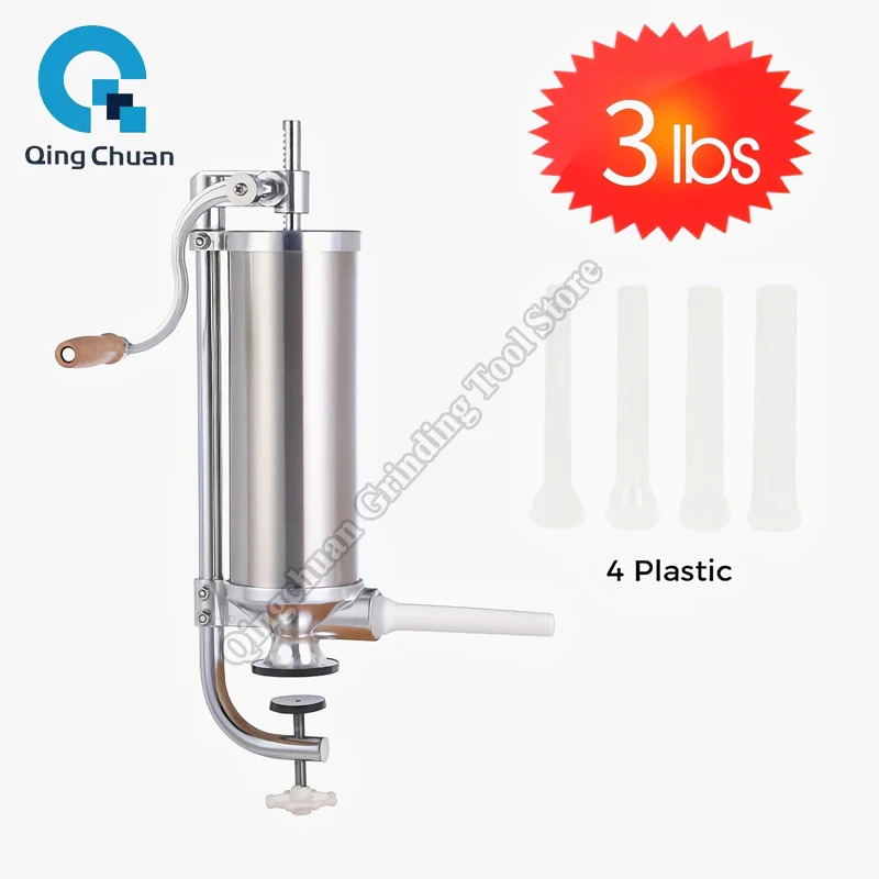 Sausage Stuffer Stainless Steel Vertical Homemade Manual Commercial Sausage Maker Sausage Meat Filling Machine