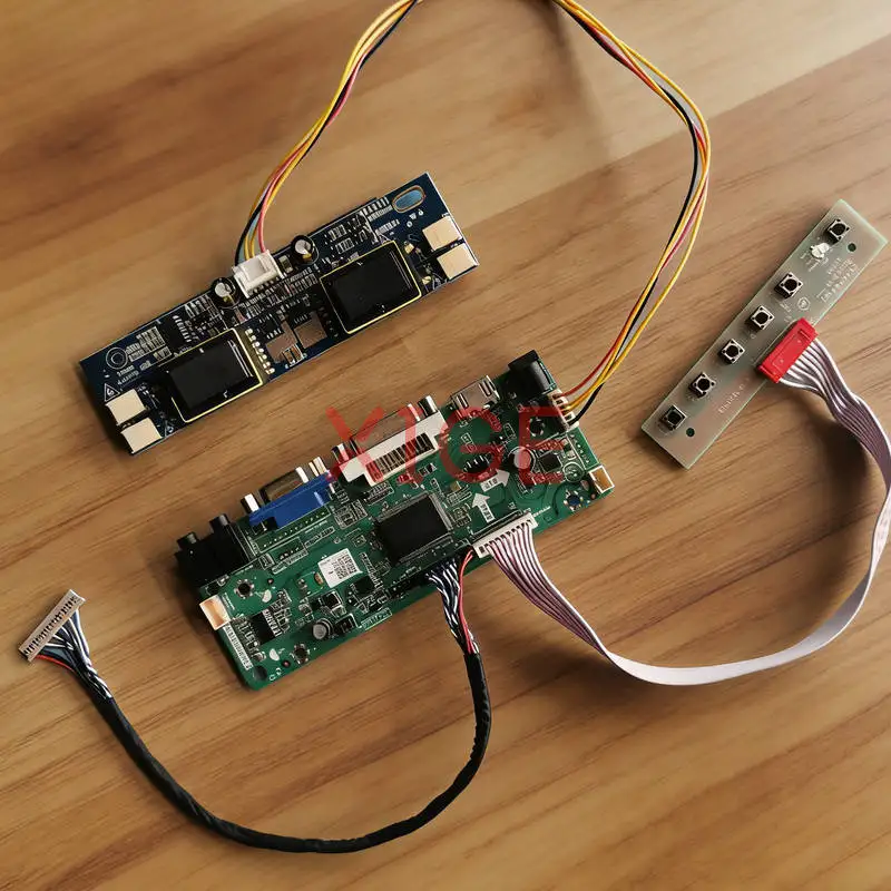 

For HT15X13 T150XG01 HT15X15 TM150XG LCD Matrix Controller Drive Board Kit DIY 4-CCFL 1024x768 1024*768 VGA+DVI+HDMI LVDS 20-Pin