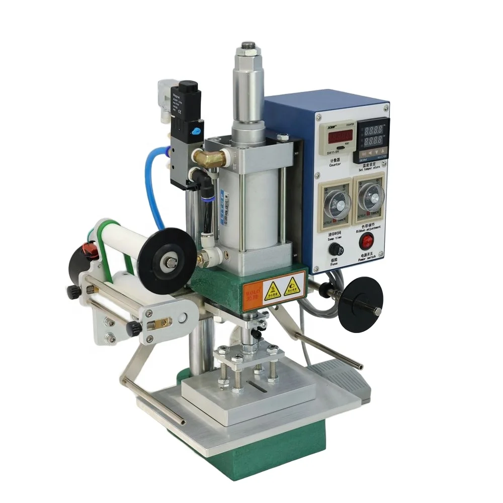 W-Y11 Pneumatic Gilding Press for Hot Stamping, Punching, Embossing on Shoe Insole, Genuine Leather, Plastic Sheet, Cloth