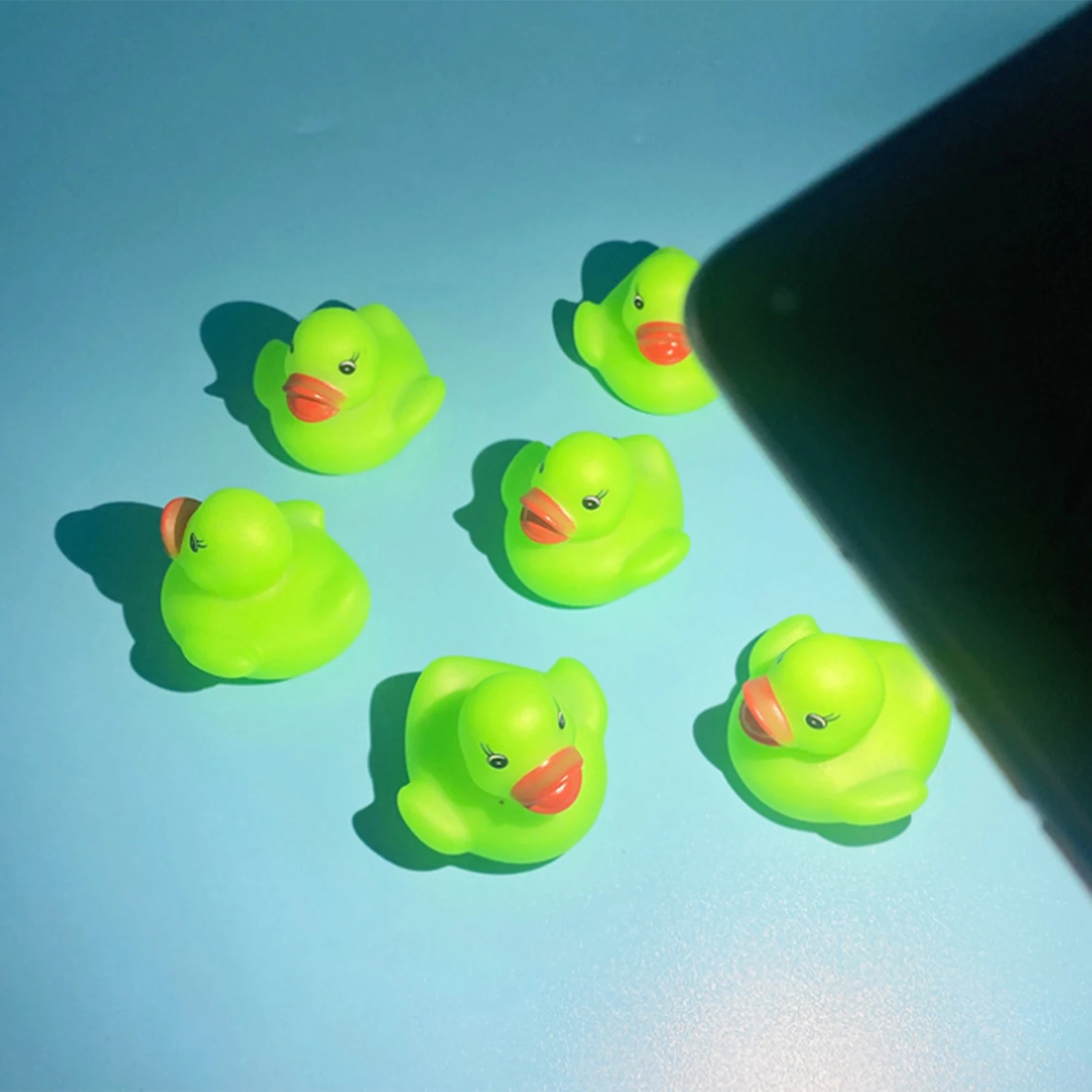 Glow Duck Glow In The Dark Bath Toy Rubber Ducking 12 Pcs Mini Flashing Rubber Ducks Glowing Bath Ducks Light Up Stress Relieve