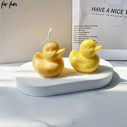 For Fun 3D Little Yellow Duck Candle Silicone Mold DIY Duck Epoxy Resin Mould Animal Candle Making Tools Soap Ice Cream Mold