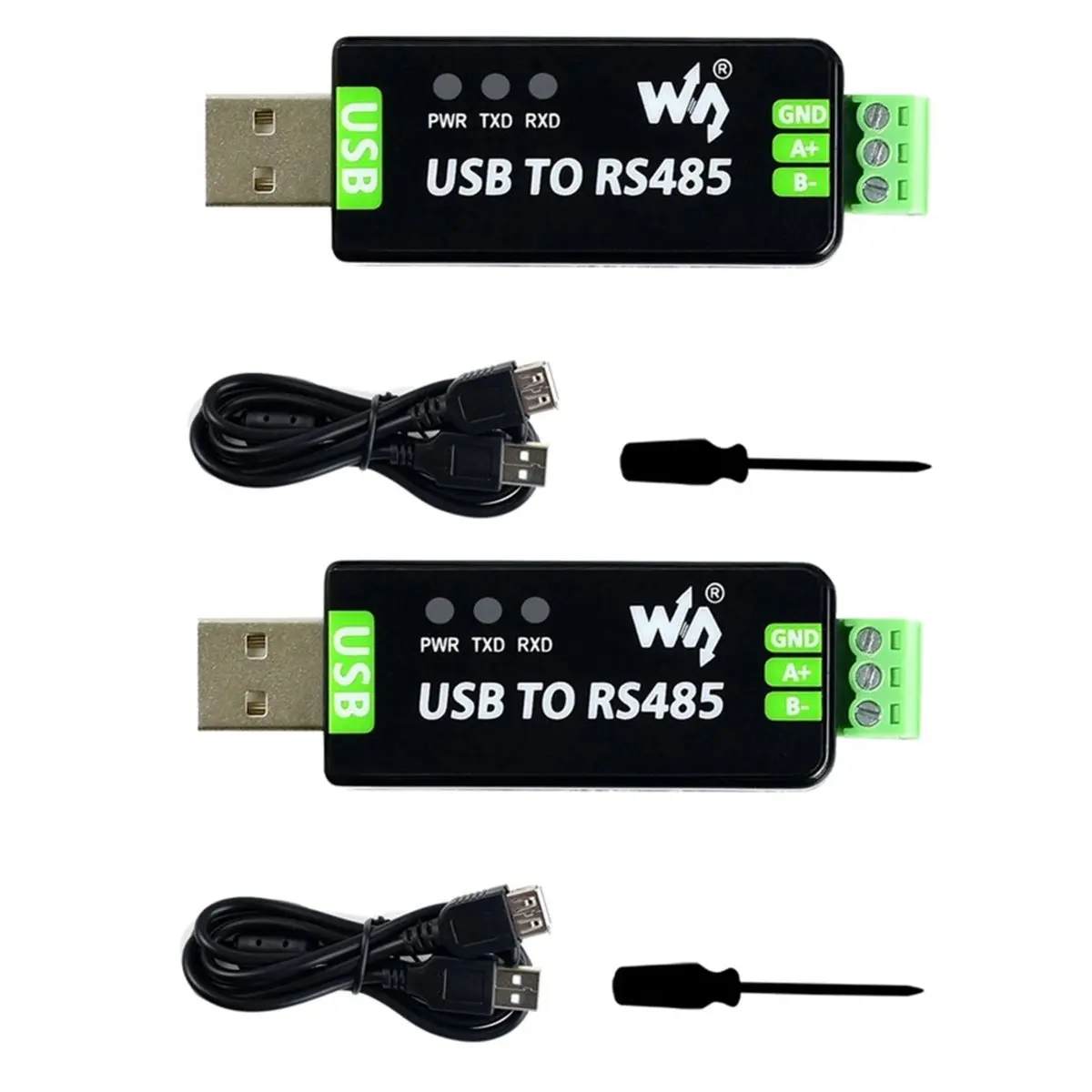 AA19 Waveshare Industrial-Grade USB to RS485 Bidirectional Converter FT232RNL Version Serial Converter USB to RS485 2PCS