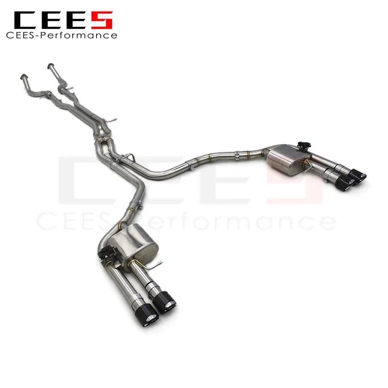 CEES Valvetronic Exhaust Muffler For Audi S8 D4 4.0T 2013-2018  Stainless Steel Escape Racing Car Catback Exhaust System