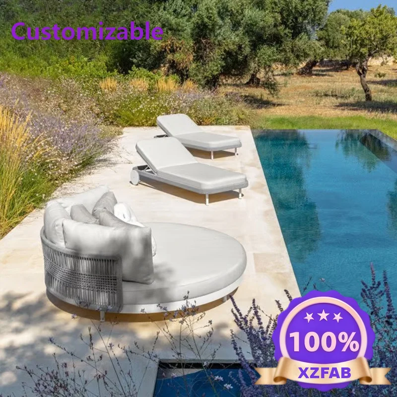 Factory Direct 2026 Outdoor Sofa Courtyard Rattan Chair Combination Villa Outdoor Leisure Balcony B & B Hotel Terrace Waterproof