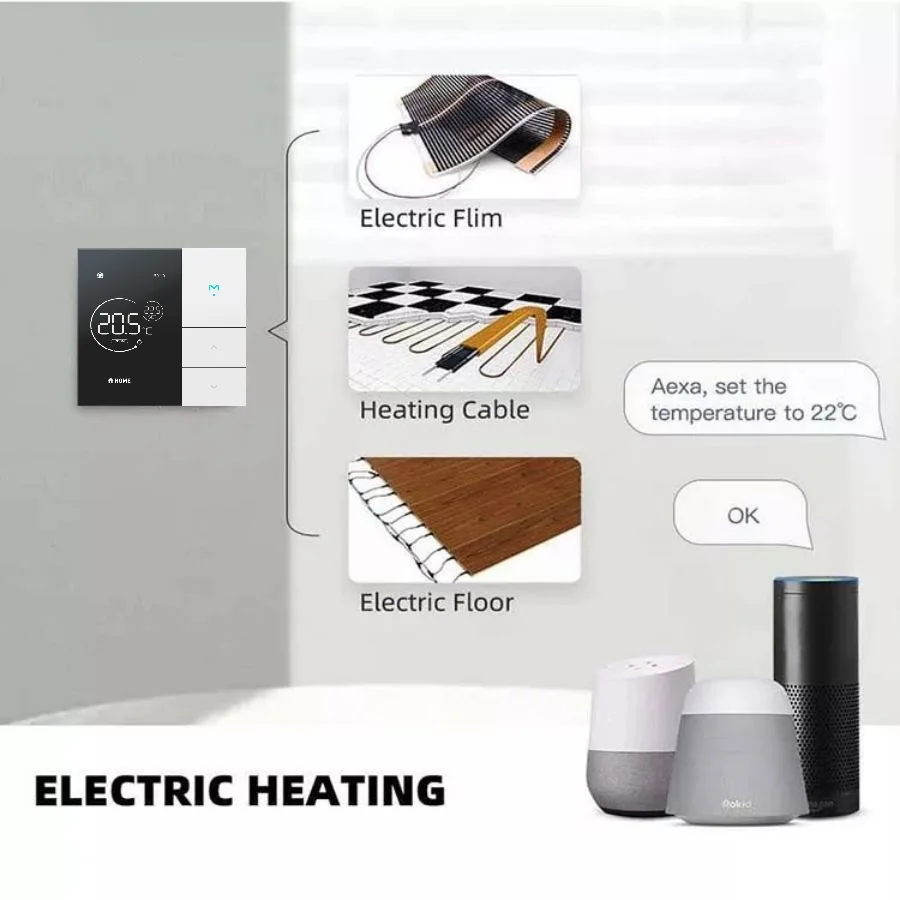 Tuya Smart Home WiFi Thermostat Floor Heating Temperature Controller Work With Alexa Google Home