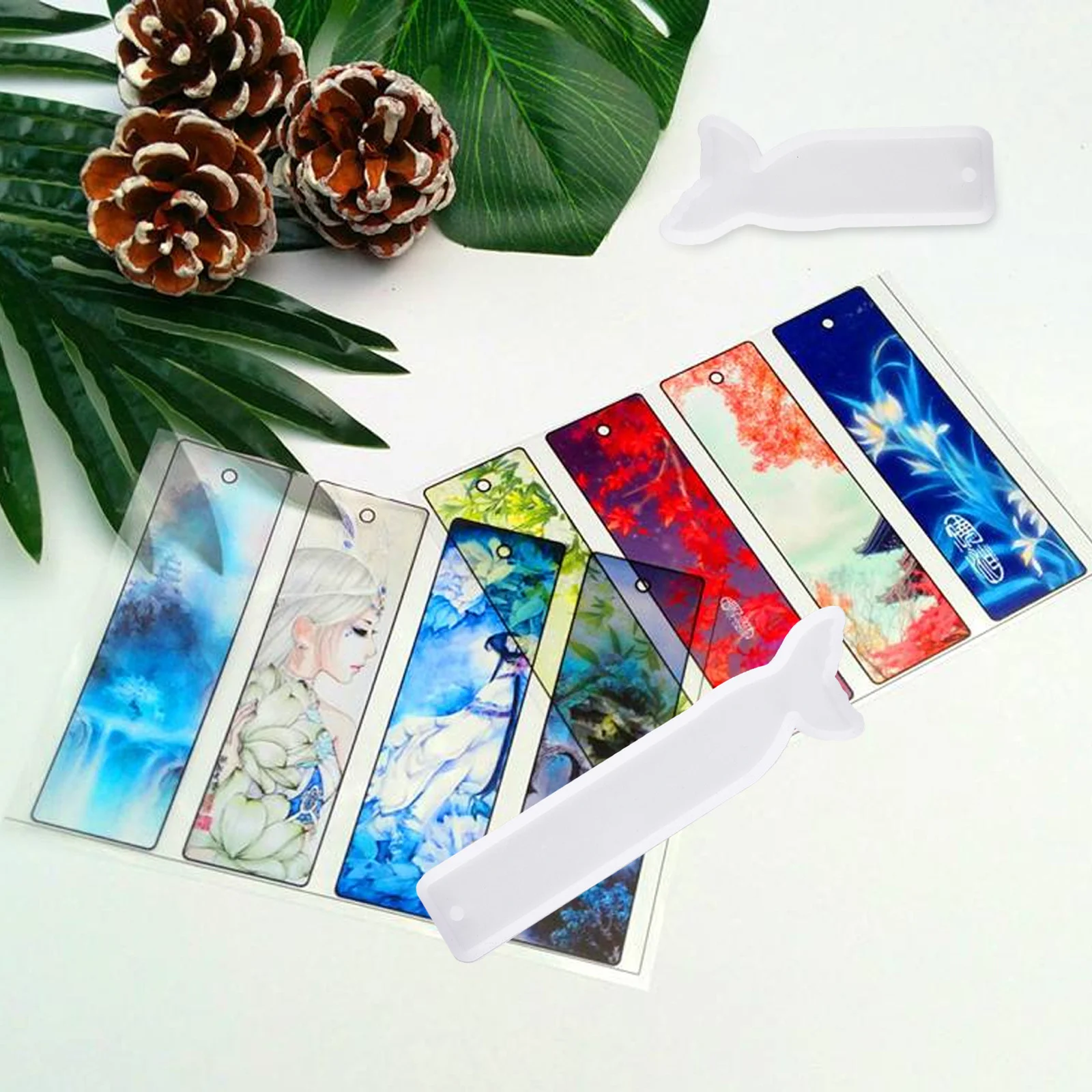 

6Pcs DIY Silicone Bookmark Mould Handmade Mold Craft Accessories Integrated Molding No Cracks Breaking DIY Mold
