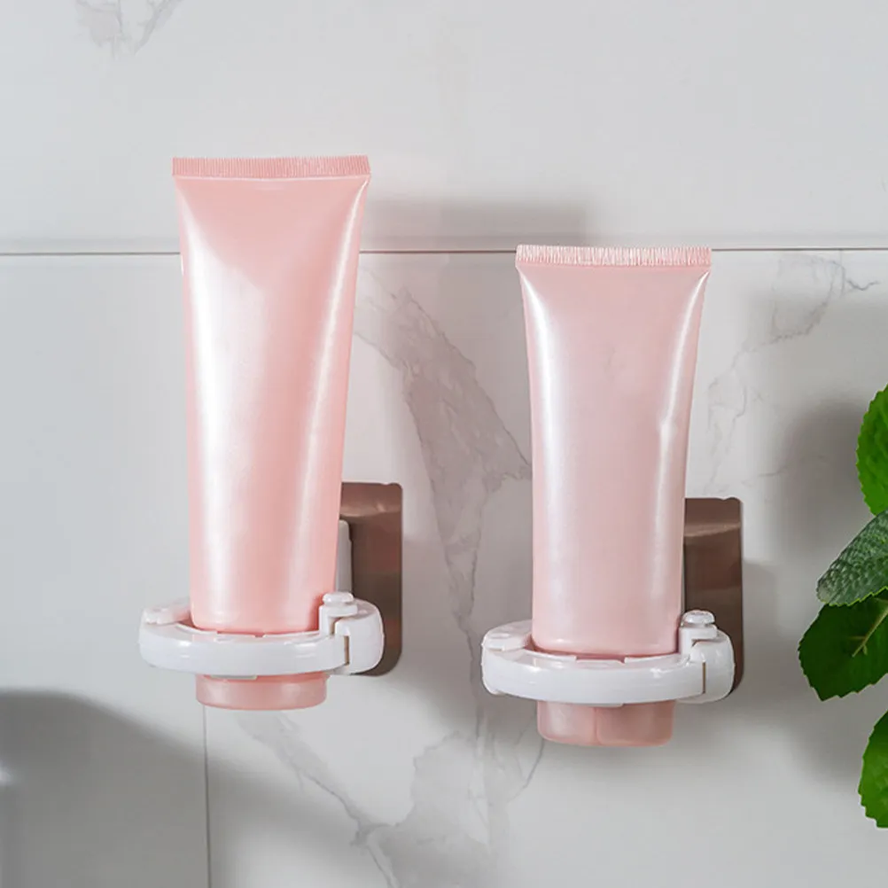3Pcs Heavy-Duty Adhesive Shower Gel Bottle Rack Wall-Mounted Non-Drill Storage Holder for Bathroom Kitchen Shampoo Sanitizer
