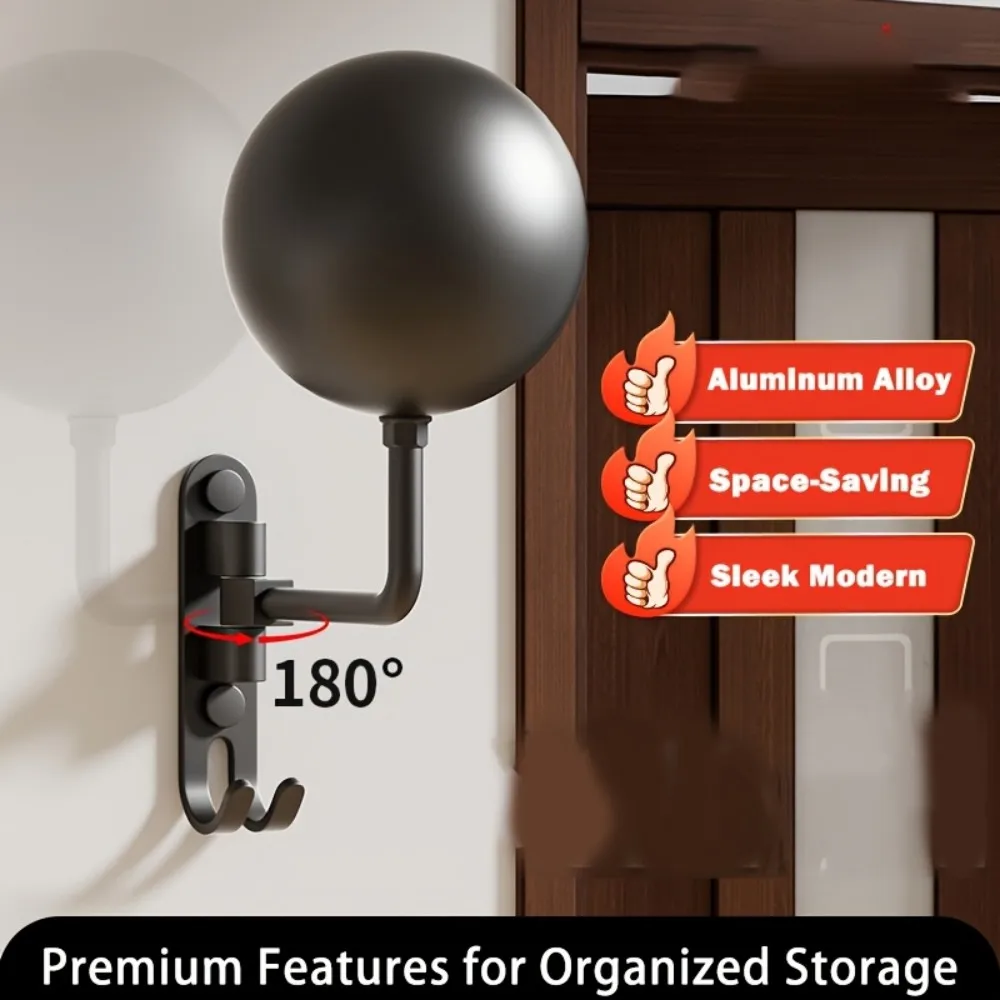 Multi Unctional Helmet Holder 180° Rotatable Motorcycle Helmet Moto Accessories Claw Hook Wall Mounted for Hanging Hat Jacket image 2