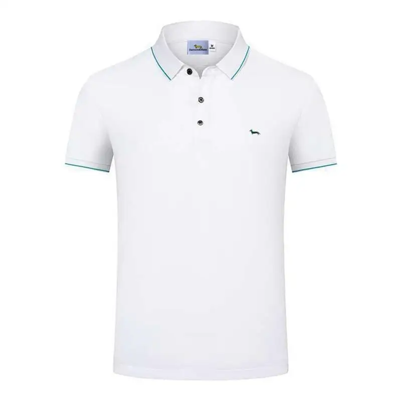 

Customized Shirt New Men Summer Casual Polos Shirts Cotton Short Sleeve Harmont Shirt Embroidery Blaine Shirts