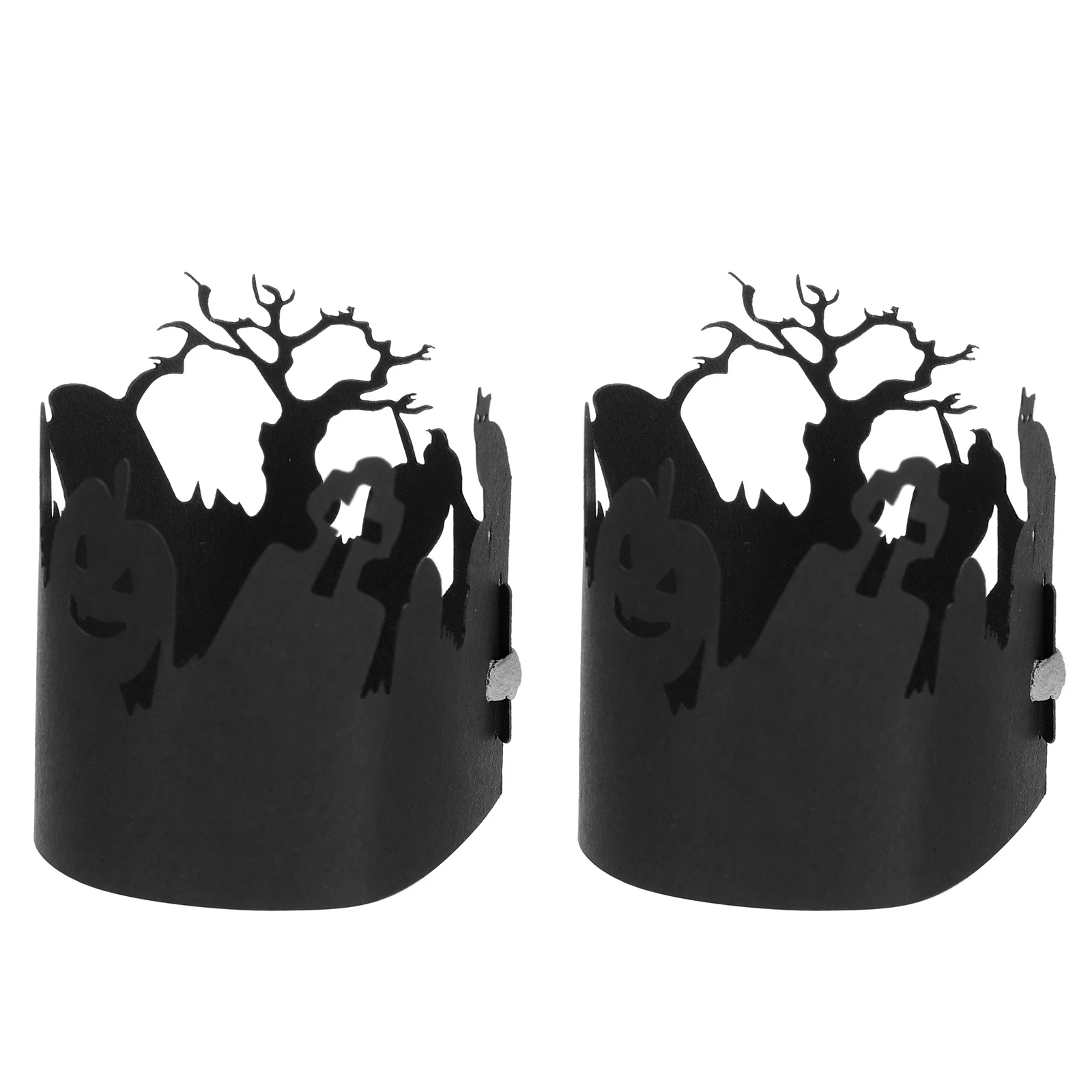 

Halloween Paper Lampshade Wraps Hollow Cover Holder Castle Light Party Supplies Rims