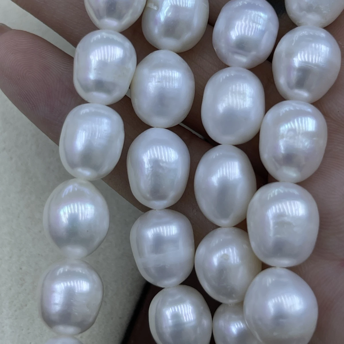 

10-11 мм натуральный пресноводный жемчуг, большие рисовые полуфабрикаты, бусины для изготовления ювелирных изделий, сделай сам, женское ожерелье, браслет, аксессуары