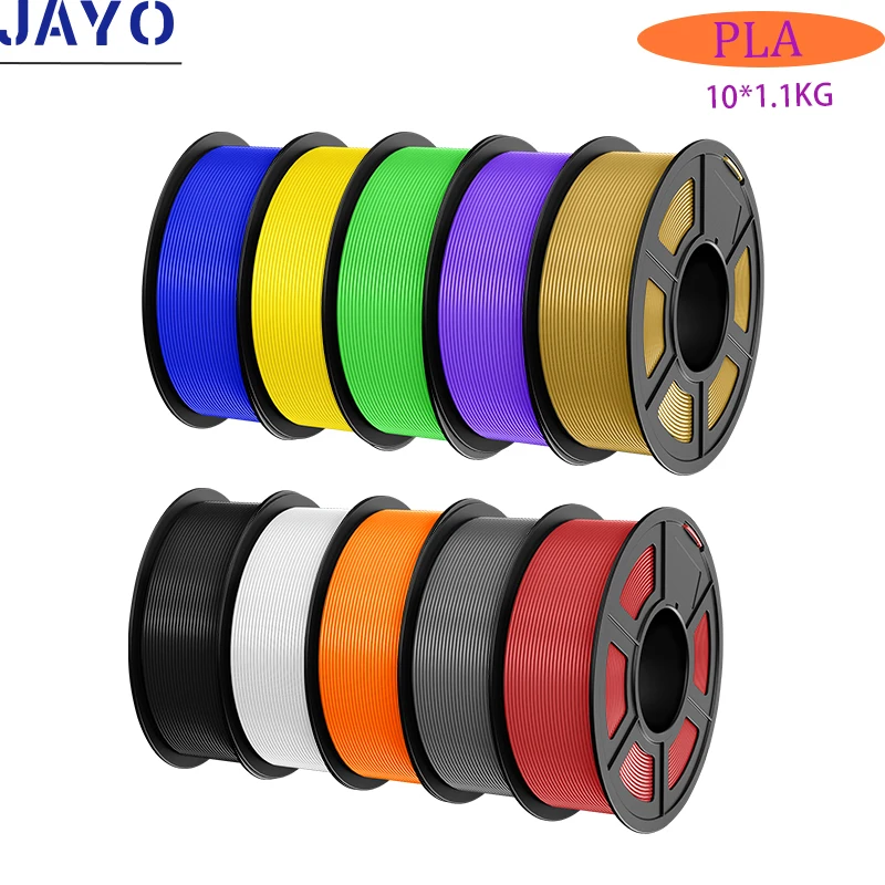 JAYO 3d printer filament 1.1kg PLA 5Rolls /5.5KG  3D Printer Filament 1.75mm 100% No Bubble FDM 3D Printer Materials DIY Gift